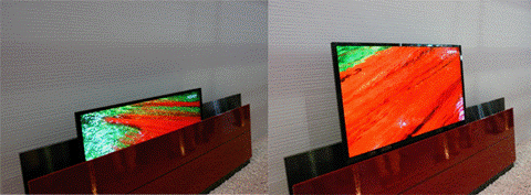 可缩进家具节省空间的LCD TV。(夏普)