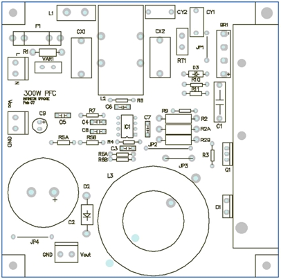 图3：PCB版图顶层。