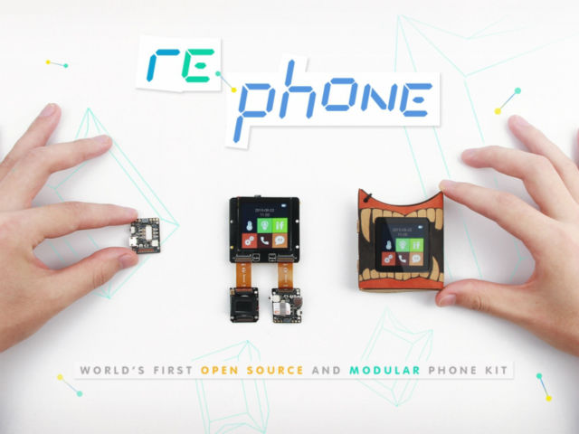 RePhone套件包含一个RePhone核心模块，音频模块以及一个1.54寸的触摸显示屏《电子工程专辑》