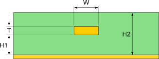 PCB阻抗计算器-嵌入式微带阻抗计算