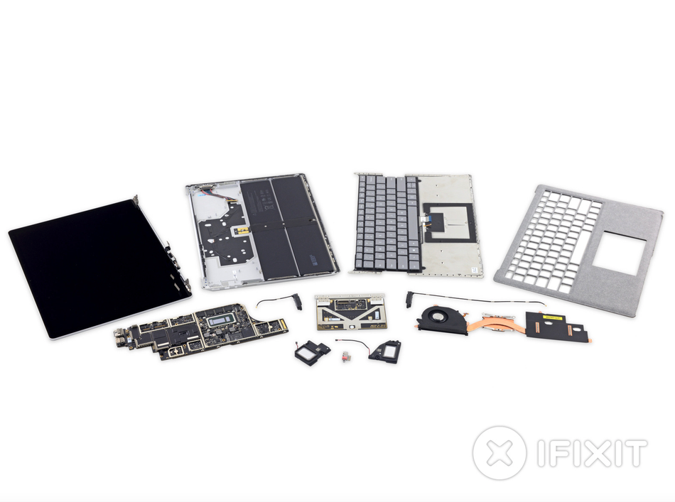 iFixit带来Surface Laptop 2拆解，由于必须破坏Alcantara键盘才能进入机身内部，因此iFixit认为维修Surface Laptop 2就是噩梦，得分为0。